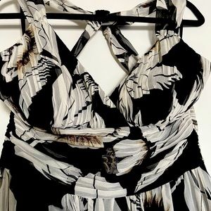 NWTO~ beautiful, fully lined shear overlay dress